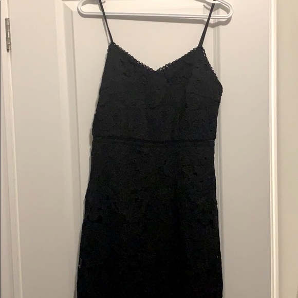 Bebe Black A Line Lace Dress - Picture 2 of 2